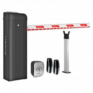 Комплект шлагбаума BR-PRO4000KIT, в составе стойка Barrier-PRO со встроенной сигнальной лампой и приемником, стрела BOOM-4, опора стрелы V-HOLDER, ключ-кнопка KEYSWITCH-N, фотоэлементы PHOTOCELL-N, BR-PRO4000KIT