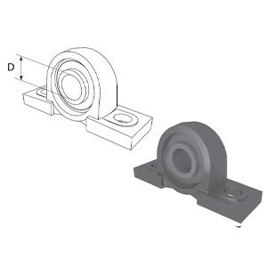 Суппорт с подшипником BS55/Подшипник 480211 (UCP 211), BS55